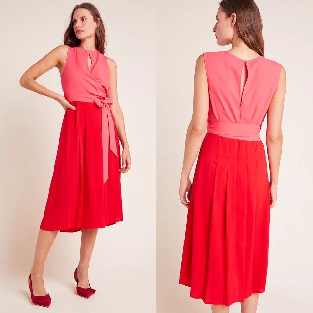 NWT Anthropologie Mare Mare Pietra Colorblocked Midi Dress